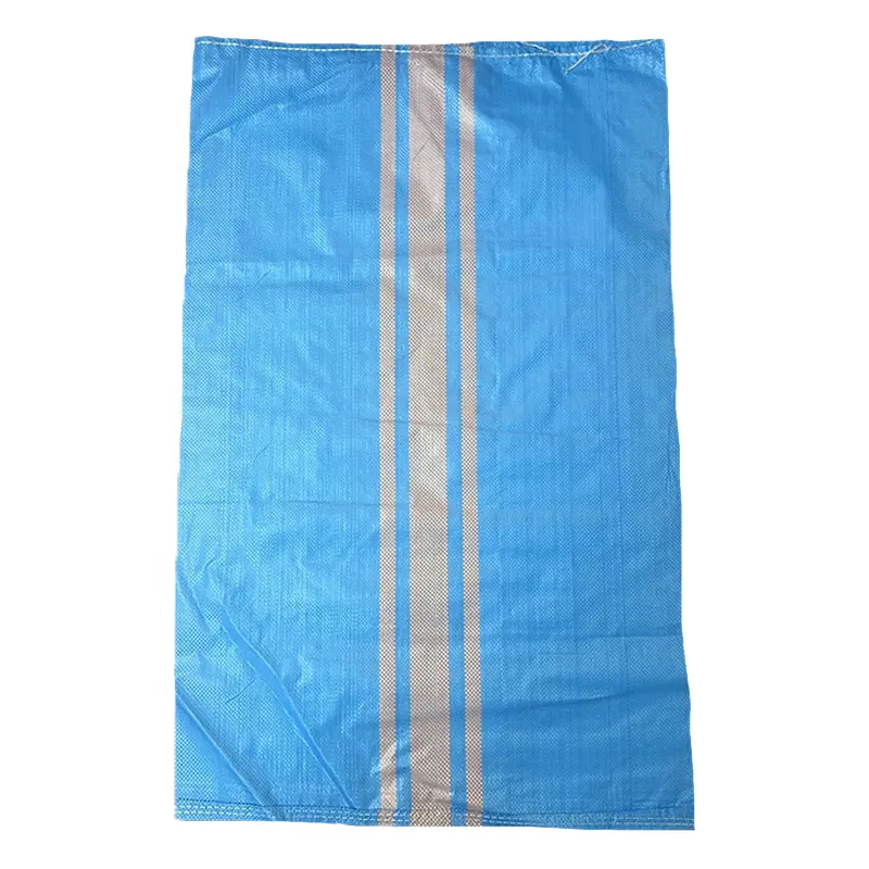 गर्म बिक्री रंगीन नीले चावल फ्लेर्स अनाज फ़ीड सैक स्ट्रिंग पीपी बुने के लिए 50 किलो मज़ी बैग कृषि बैग