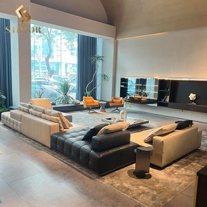 ชุดโซฟาผ้ารูปตัวแอล สไตล์นอร์ดิกโมเดิร์น 7 8 9 ที่นั่ง โซฟาเข้ามุมแบบโมดูลาร์เรียบง่าย สำหรับห้องนั่งเล่น - Product Image 6