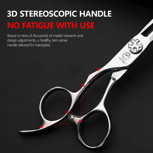 Ciseaux pour gauchers de 6,0 pouces en acier VG10, ciseaux professionnels pour salon de coiffure, ciseaux PROSEE pour couper et effiler les cheveux - Product Image 6