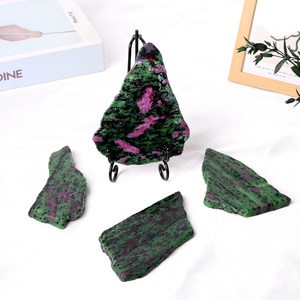 Offre Spéciale : Tranche de Cristal de Guérison de Haute Qualité Polie à la Main, Tranche de Cristal de Zoisite Rubis, Décoration en Cristal pour Cadeau - Product Image 4