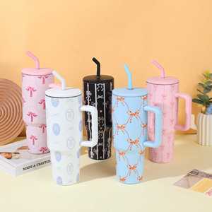 Vaso Térmico de Acero Inoxidable de 1200ml con Pajita y Asa para Viaje, Ecológico, de Gran Capacidad - Product Image 1