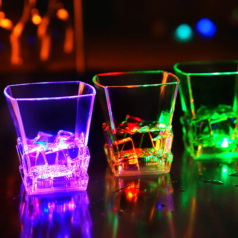 AF Party Holiday Supplies Custom Adults Bright Multi-Color Glowing Cups Glow in The Dark Party Cups with Led Light Up Cup