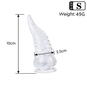 大人のおもちゃ,透明ソフトエロタコエイリアンアナルプラグエキスパンダー吸引カップ付き100% 防水 - Product Image 6