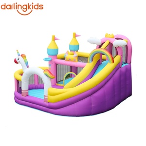 Toboggan gonflable pour enfants DarlingKids, petit château avec toboggan, structure de divertissement gonflable pour enfants - Product Image 3