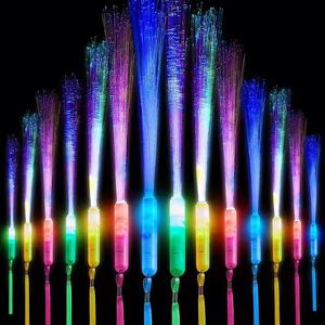 แท่งไฟเบอร์ออปติกเรืองแสง LED ขายดี สีสันสดใส พร้อมปุ่มสวิตช์  3 รูปแบบการกระพริบ สำหรับงานปาร์ตี้และตกแต่งปีใหม่ - Product Image 3
