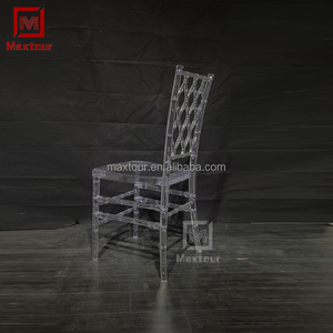 Ghế sự kiện Chiavari kiểu Pháp bằng nhựa polycarbonate trong suốt, thiết kế lưng tựa hình chữ thập, kiểu dáng tinh tế như pha lê dùng cho đám cưới - Product Image 4