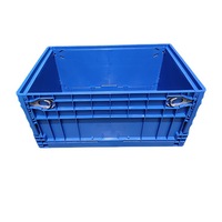 Caisses de rangement pliables en plastique PP recyclable avec poignée pratique, personnalisables, capacité de 40 kg, volume de 54 L, marque WLL, épaisseur de 3 mm