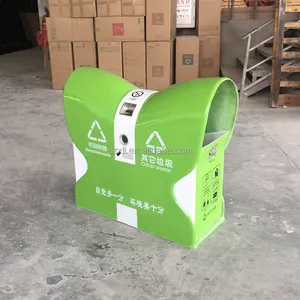 Papelera de alta calidad con forma de libélula para exteriores, cubo de basura reciclable con doble Clasificación, nuevo diseño