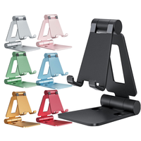 Support universel pliable réglable pour téléphone portable en alliage d'aluminium Support de téléphone portable portable en métal pour iPhone