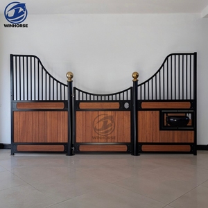 Establos Prefabricados para <span class=keywords><strong>Caballos</strong></span> <span class=keywords><strong>de</strong></span> Alta Resistencia con Techo, Cobertizo para <span class=keywords><strong>Caballos</strong></span> con Estructura <span class=keywords><strong>de</strong></span> Acero Galvanizado en Caliente para Uso en Granjas - Product Image 1