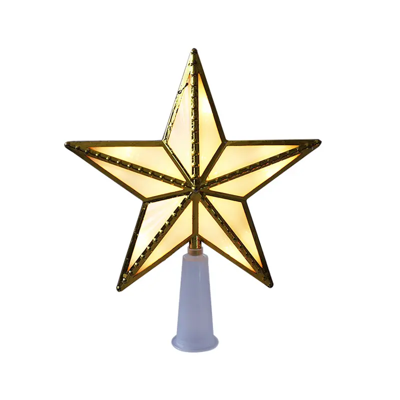 Hot Sales Xmas Tree Ornaments Led Lights Christmas Tree Topper Star For Christmas Tree Decoration