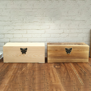 Caja de almacenamiento de madera de 29x14x12cm con bisagra de mariposa para organizar joyas, uso en escritorio - Product Image 1