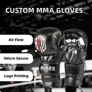 Guantes de MMA de Piel Sintética con Logotipo Personalizado para Sparring, Kickboxing, Entrenamiento de Sanda |   Guantes Profesionales de Artes Marciales Mixtas UFC Muay Thai - Product Image 2