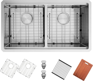 <span class=keywords><strong>2025</strong></span> nóng bán nhà bếp thép không gỉ chìm với đôi bát Handmade một lỗ cài đặt truy cập Sinks - Product Image 4