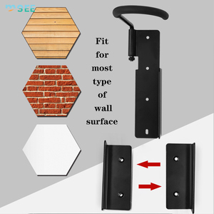 SeeMore Support de rangement mural pour vélo en acier Cintres verticaux peu encombrants pouvant contenir jusqu'à 66lb - Product Image 5