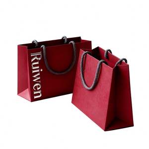 Bolsa de Papel Kraft Personalizada para Compras, Ropa, Regalos, con Asa de Lujo, Mini Bolsa de Papel Impresa con Logotipos - Product Image 1