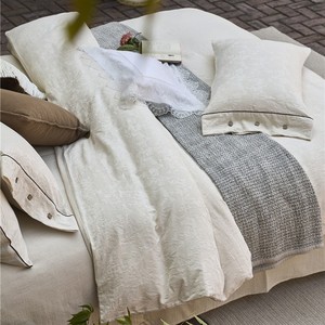 Juego de Ropa de Cama de Algodón y Lino, 20% Lino, Jacquard, Color Sólido, Transpirable, para Uso Doméstico, 4 Piezas, Estilo Sábana - Product Image 3