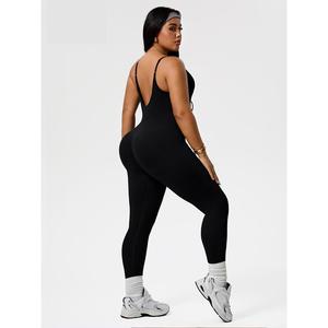 Combinaison <span class=keywords><strong>de</strong></span> sport utilitaire à plis, à décolleté en V profond, pour le vélo, la gymnastique, les filles, OEM - Product Image 5