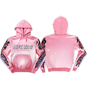 Sudadera con Capucha Personalizada de Invierno, Estilo Urbano, de Algodón, con Escaneo NFC, Impresión Digital Hip Hop - Product Image 1