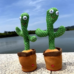 Felpa Twisting Music Song Dancing Home Outdoor Personalizado Promocional Green Talking Cactus - Product Image 2