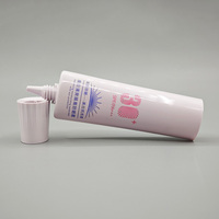 Tubo Exprimible Ovalado de 30 mm para Protector Solar o Cosméticos, con Boquilla de Precisión y Tapa Acanalada, Envase de Plástico
