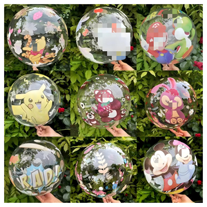 Ballons Bobo transparents de 24 pouces en gros, épais, avec personnages de dessins animés flottants, pour la décoration de fêtes d'anniversaire et jouets - Product Image 1