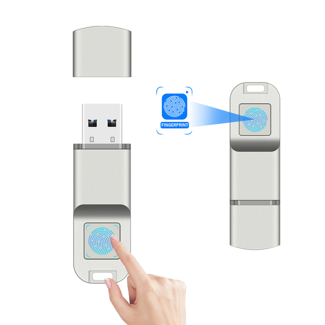 Fingerprint USB 3.0 Memory Stick 128gb 64gb 32gb 16gb High Speed Fingerprint Pen Drive Security Usb Flash Drives Disk