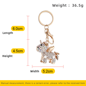 <span class=keywords><strong>Porte</strong></span>-clés multicolore mignon de forme animale de conception créative femme sac pendentif suspendu <span class=keywords><strong>porte</strong></span>-clés de voiture en métal pour cadeau de fête - Product Image 6