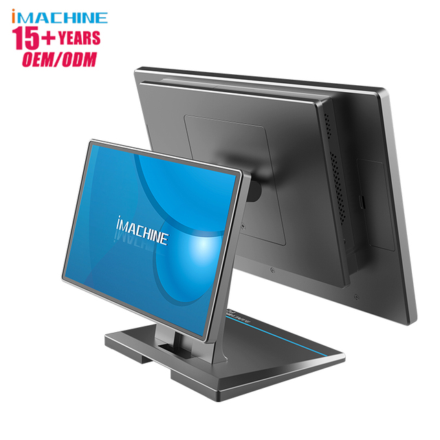P2 WIN11 Dual Screen POS Terminal 15.6''+10.1'' HD Vesa Wall Mount 8+128G CPU I3-8th Desktop POS System Payment Kiosk SDK