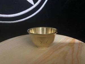 Escultura de Holy Grail de latón trifásico, minitaza de cobre puro, decoración de ceremonia, minibol, novedad, superventas - Product Image 4