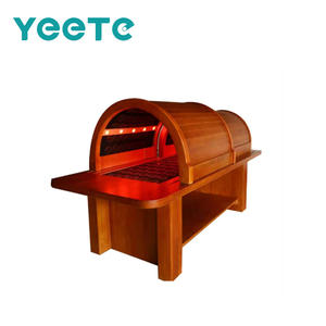 YEETE Letto Sauna Elettrico a Infrarossi Lontani in Cedro Rosso Massiccio Moderno con Finestre a Traversa, Temperatura Costante, per Uso in Villa, Vendita all'Ingrosso SN-W-022 1 - Product Image 1