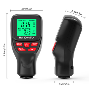 HD-Display HW300-MAX Lack beschichtung dicken messgerät 0-2000UM Autolack film tester Verzinkung mit hoch empfindlicher Sonde - Product Image 4