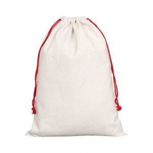 Sac cadeau de Noël en lin double face imprimé faisceau de transfert de chaleur bouche 44x33cm pour un usage domestique - Product Image 2