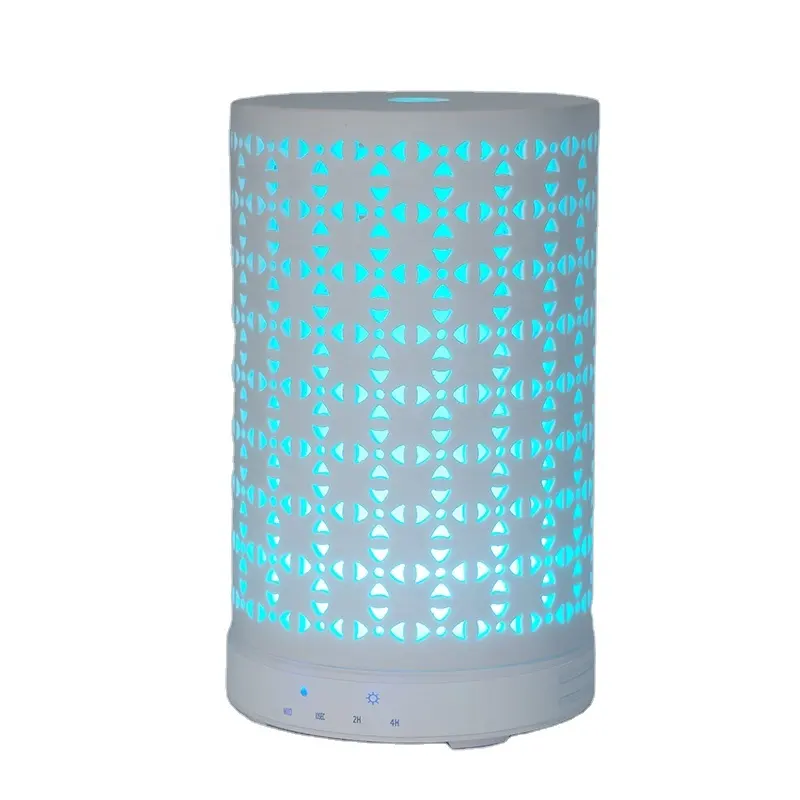 Diffuser Aromaterapi Spa Ultrasonik Klasik, Pelembap Udara Keramik Berkendara Lampu LED