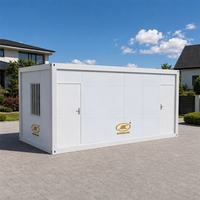 Maison conteneur préfabriquée JJC personnalisable, anti-chaleur et anti-humidité, structure en acier à panneaux sandwich, pour entrepôts