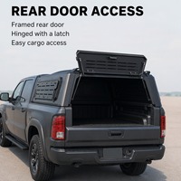 Capot de benne rigide noir mat pour pick-up Overland avec panneaux latéraux MOLLE, rails de toit, ajustement personnalisé, OEM