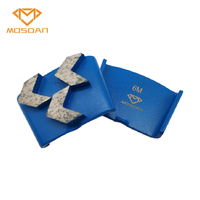 Ez Change plaque de meulage diamant à trois flèches en métal pour la préparation du béton
