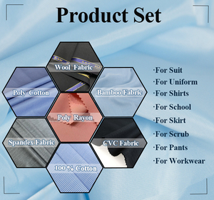 Người Đàn Ông Của Quần Quần Trang Phục Chính Thức Phù Hợp Với Tùy Chỉnh 260 Gm Viscose/Polyester 70 Polyester 30 Rayon Đồng Phục Vải Bán Buôn Nhà Sản Xuất - Product Image 5