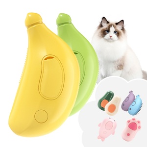 Fast Shipping Green Yellow Banana Massage Hair Removal 3 in 1 Electric <b>Pet</b> Steam <b>Brush</b> - Product Image 1