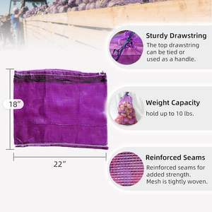 Bolsas de malla duraderas Huamaohengchun de 22"x18" de material LDPE para almacenamiento a granel de camarones, cebollas y patatas - Product Image 6