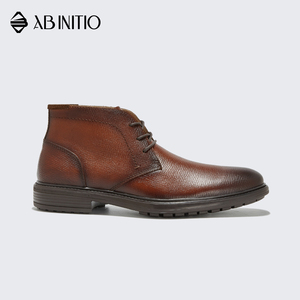 Bottes de plein air pour hommes en cuir confortables et élégantes personnalisées de marque célèbre - Product Image 2