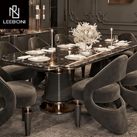 Nouveau design d'arrivée Restaurant Table à manger et ensemble de chaises Ensembles de salle à manger 12 chaises Mobilier de table Chaise de salle à manger de luxe
