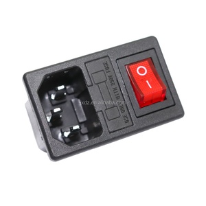 ซ็อกเก็ตไฟ AC AC-01พร้อมสวิตช์โยกสีแดง3pin และฟิวส์15A 250V 3 In 1 - Product Image 1