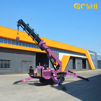 Grue araignée compacte de 5 tonnes avec stabilisateurs hydrauliques pour accès restreint et levage en intérieur