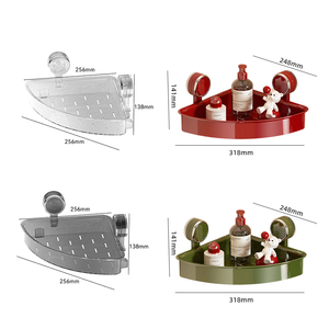 Estante de Almacenamiento Moderno y Minimalista que Ahorra Espacio, con Ventosas de Plástico, Orificios de Drenaje, Instalación sin Perforaciones, Resistente al Óxido e Impermeable - Product Image 6