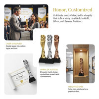 Trophée commémoratif et de récompense personnalisé haut de gamme pour événements annuels et galas 2026