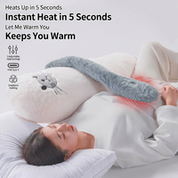 Oreiller long de soutien pour le sommeil en coton PP, avec vibration apaisante et compresse chaude, peluche scellée pour filles, pour dormir sur le côté, confort réconfortant