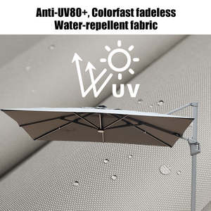 STARRYHEART Parapluie en porte-à-faux en aluminium pour jardin extérieur Parapluies de patio avec rotation à 360 ° - Product Image 4