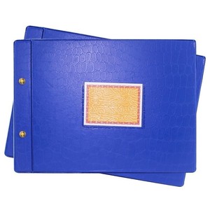 Lixin A4 Loose-leaf Ledger Blue Two-hole Punched <b>Pocket</b> <b>Folder</b> Lamination Printing - Product Image 1