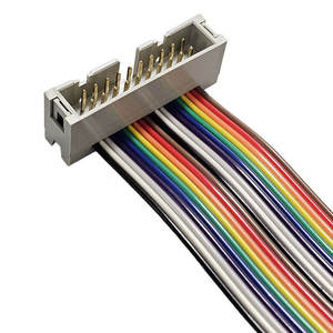 Cable de Expansión IDC Macho a Hembra de 20 Pines con Conector de Hebilla de Mariposa y Cable Plano Arcoíris - Product Image 3